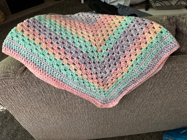 Rainbow Sherbert - Baby Blanket/Play Mat 38" X 40"