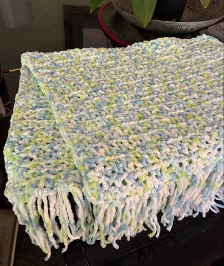 Child Handmade Afghan 24" X 40"