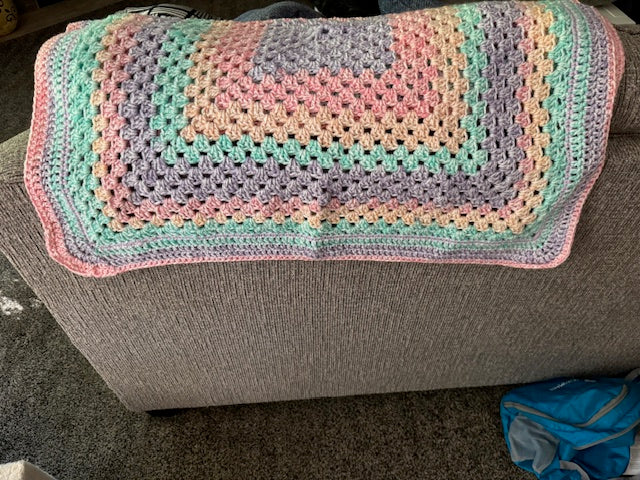 Rainbow Sherbert -  Baby Blanket/Play Mat 38" X 40"