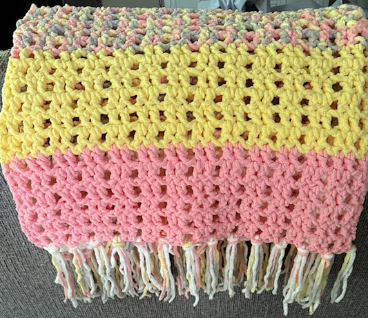 Large Handmade Afghan 48" X 64"